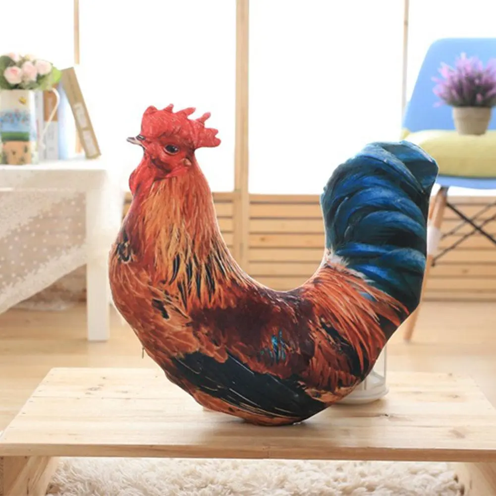28CM Creative Simulated Rooster Plush Toys Stuffed Chicken Home Room Decor Dolls For Kid