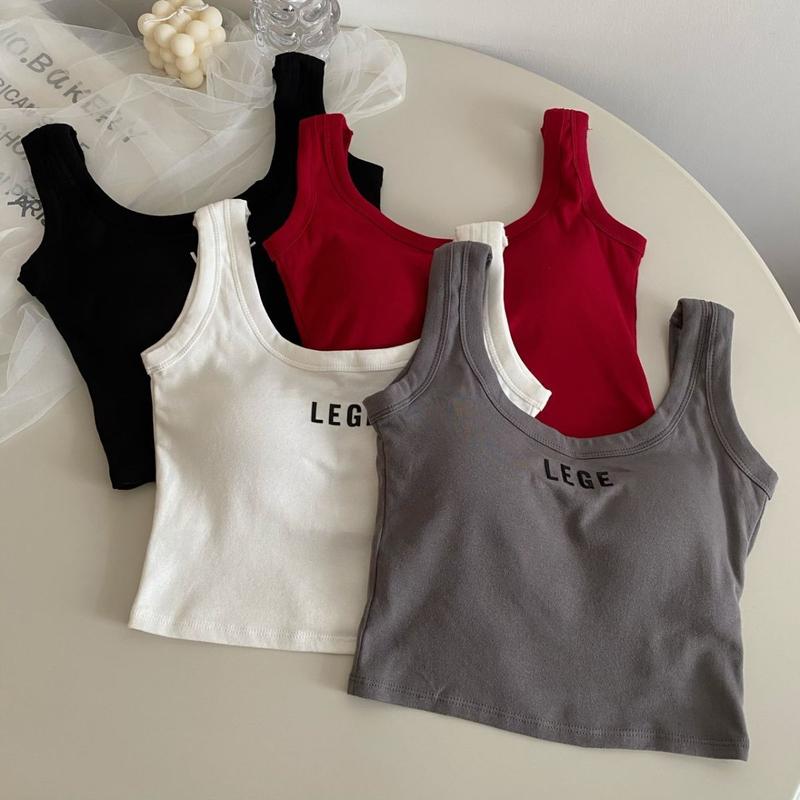 Áo Vest Hai Dây Lưng Đẹp, Thiết Kế Dễ Thương Và Gợi Cảm, Với Đệm Ngực, Dáng Ôm, Thiết Kế Tôn Dáng, Áo Không Tay Thích Hợp Cho Mùa Hè 7