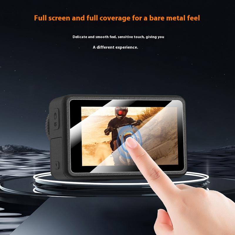 Phim cường lực, Thích hợp cho DJI OSMO ACTION 4, phim kính cường lực cho ống kính máy ảnh hành động, phim kính màn hình, bao gồm phụ kiện 5