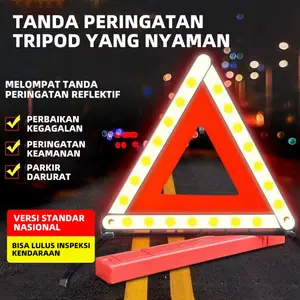 Segitiga Peringatan Darurat Mobil - Reflektor Keselamatan Jalan, Peralatan Safety Kendaraan untuk Keadaan Darurat, Aksesori Mobil, Perlengkapan Darurat Jalan