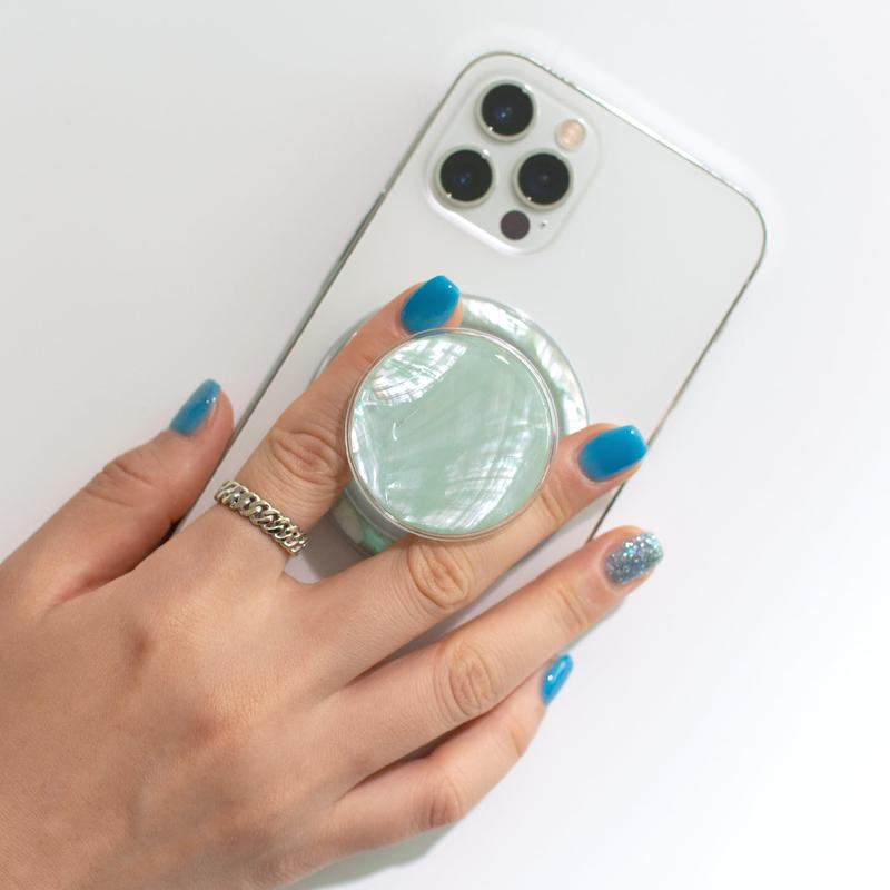 Creative Colorful Shell Pattern Phone Holder for Magsafe, Magnetic Transparent Phone Stand, Phone Accessories for Mobile Tablets 6