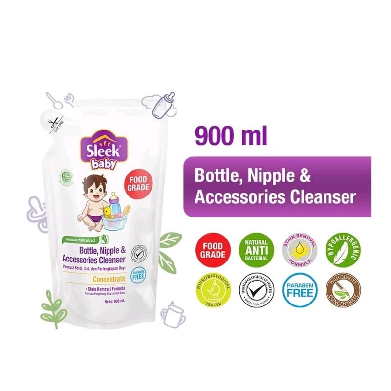 Sleek baby Bottle, Nipple & Accessories Cleanser Refill 450ml | 900ml 1