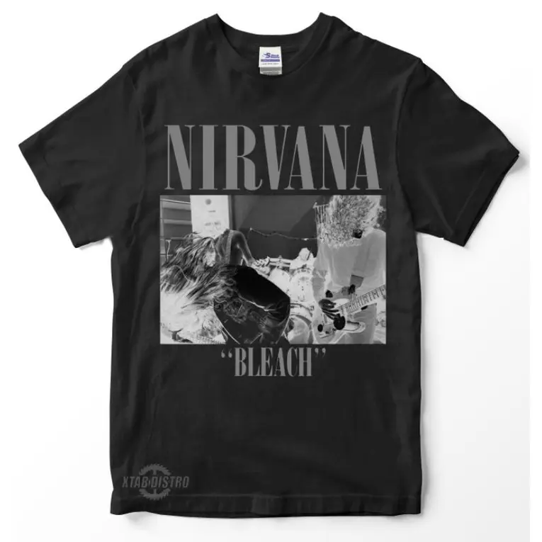 Nirvana 4-bleach/premium t-shirt, Nirvana, don't look side/smell like teen/band tee