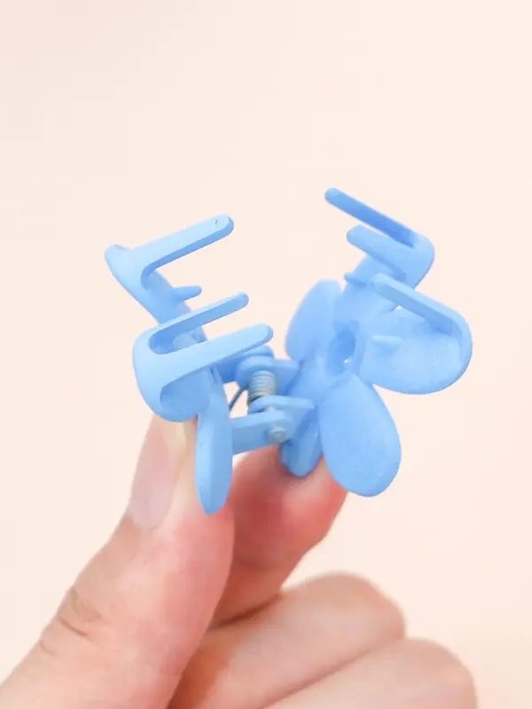 8pcs Colorful Cute Mini Flower Design Matte Hair Clips, Candy Color Small Floral Hair Clips, Casual and Versatile Hair Accessories for Women & Girls 2