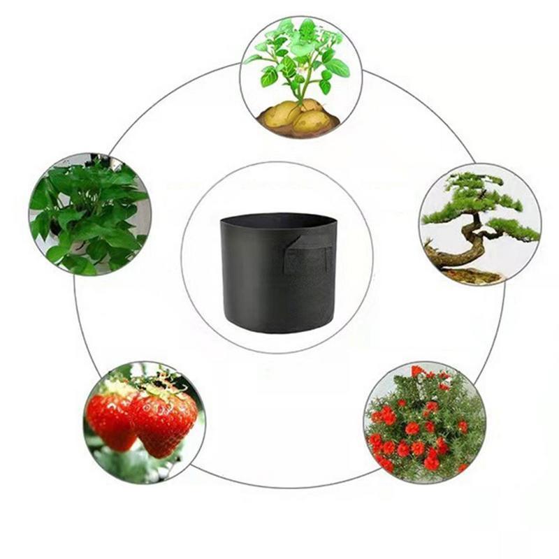 Non - woven Flower Pot Planting Bag - for DIY Gardening, Thickened & Breathable with Handle#GardeningBag #PlantingSupply #DIYGardening #NonwovenPot 4