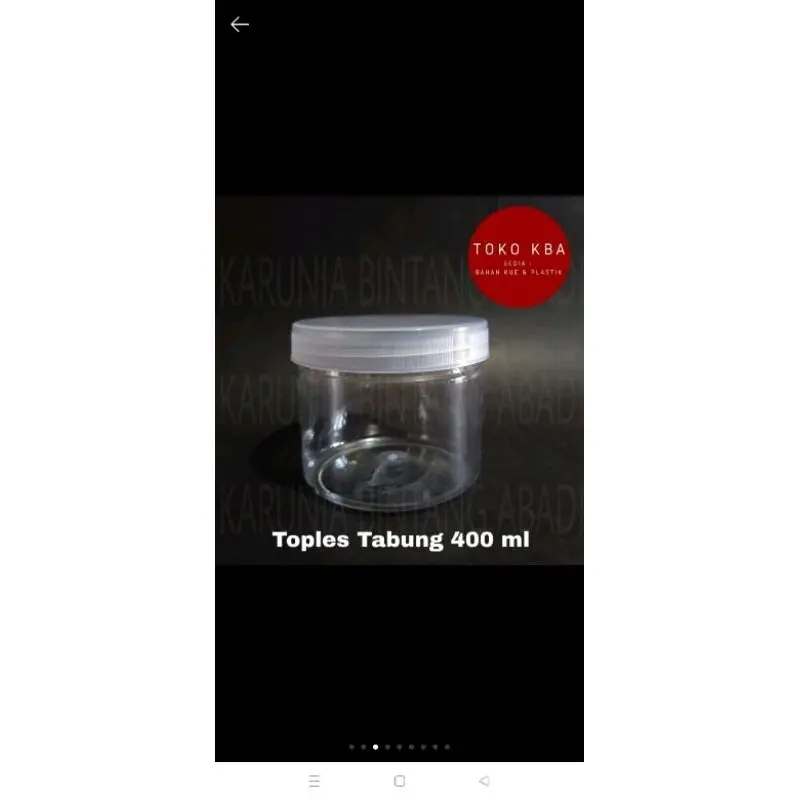 Toples tabung Silinder plastik 300 ml | 400 ml | 600 ml | 800 ml | 1000 ml | 1400 ml