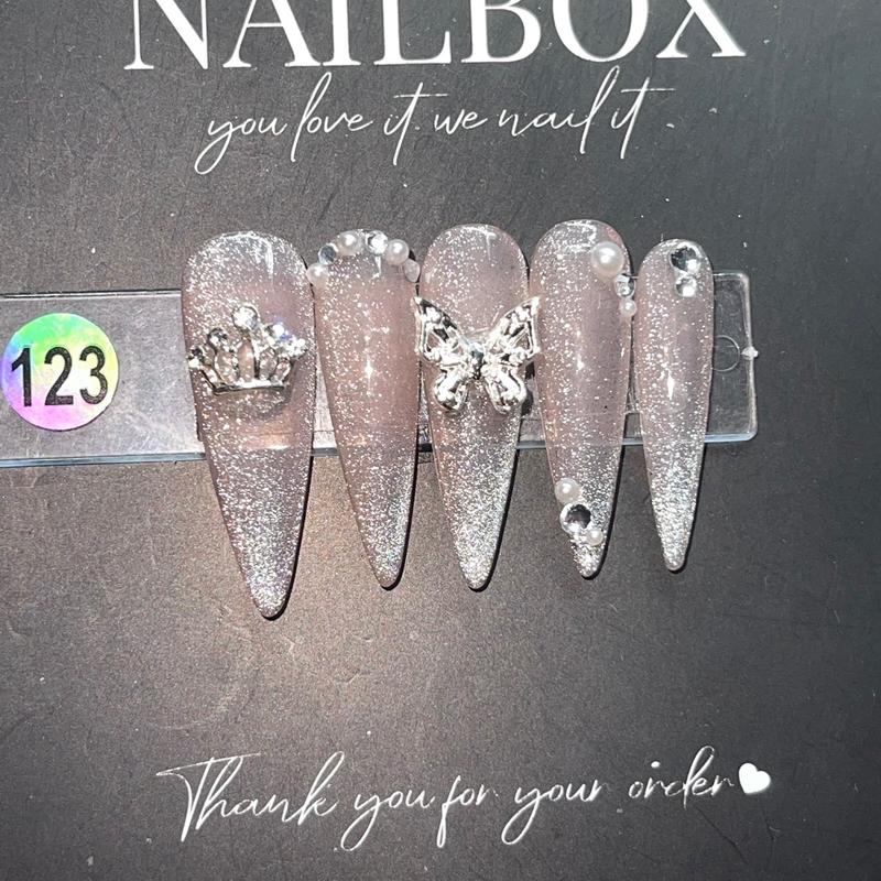 M123 Nailbox thạch mắt mèo xinh kèm keo dũa dành cho nữ 3