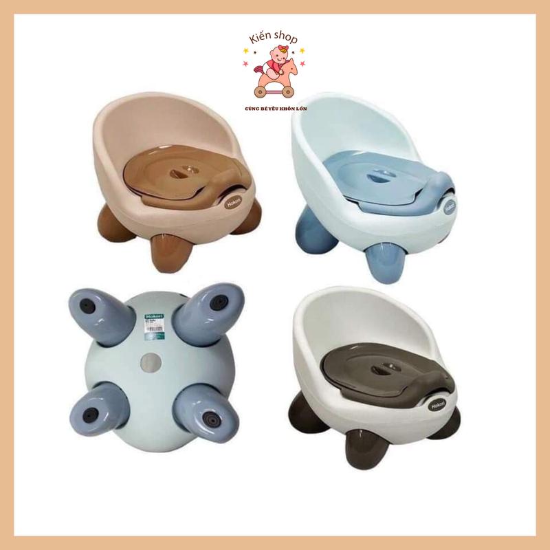 Bô vệ sinh trẻ em Việt Nhật, Bô gấu Hokori dùng cho bé từ 6 tháng đến 5 tuổi chống trơn trượt có chỗ dựa chắc chắn Kiến Baby Store kho  thiết