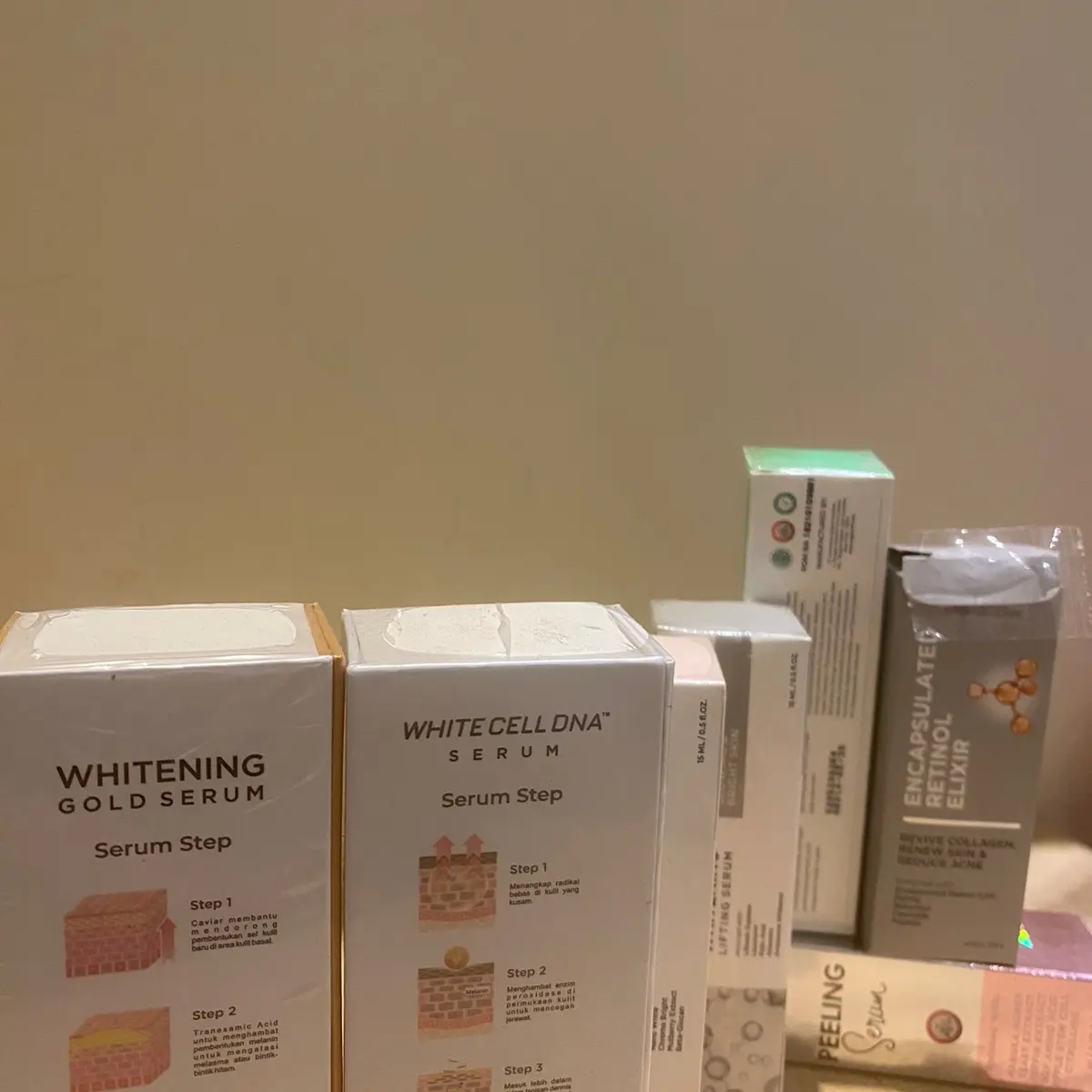Serum whitening gold Whitecelldna luminous acne peeling lifting Semua Jenis Kulit