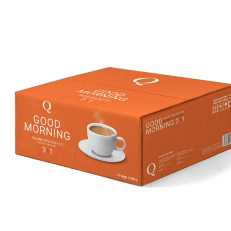 Cà phê 3 in trong 1 trần quang 1 thùng 21 túi Coffee