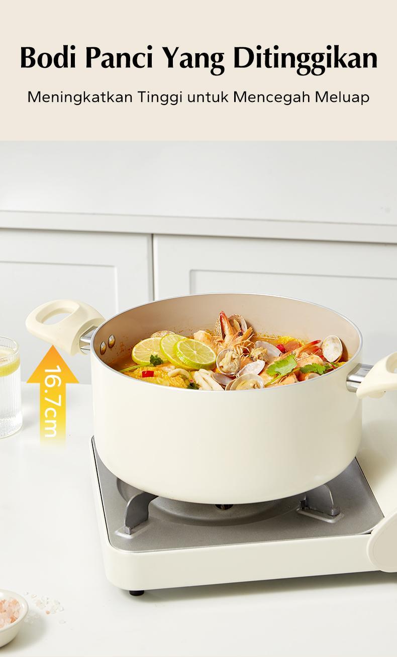 Redchef Nonstick Ceramic Rock 12 Pcs Peralatan Masak Set Non PFAS & PTFE & PFOA Cocok untuk Semua Kompor Wok Penggorengan Panci Induksi Tutup Panci Panci keramik peralatan dapur - 12 Buah Set Redchef Nonstick Ceramic Rock 12 Pcs Peralatan Masak Set Non PFAS & PTFE & PFOA Cocok untuk Semua Kompor Wok Penggorengan Panci Induksi Tutup Panci Panci keramik peralatan dapur - 12 Buah Set