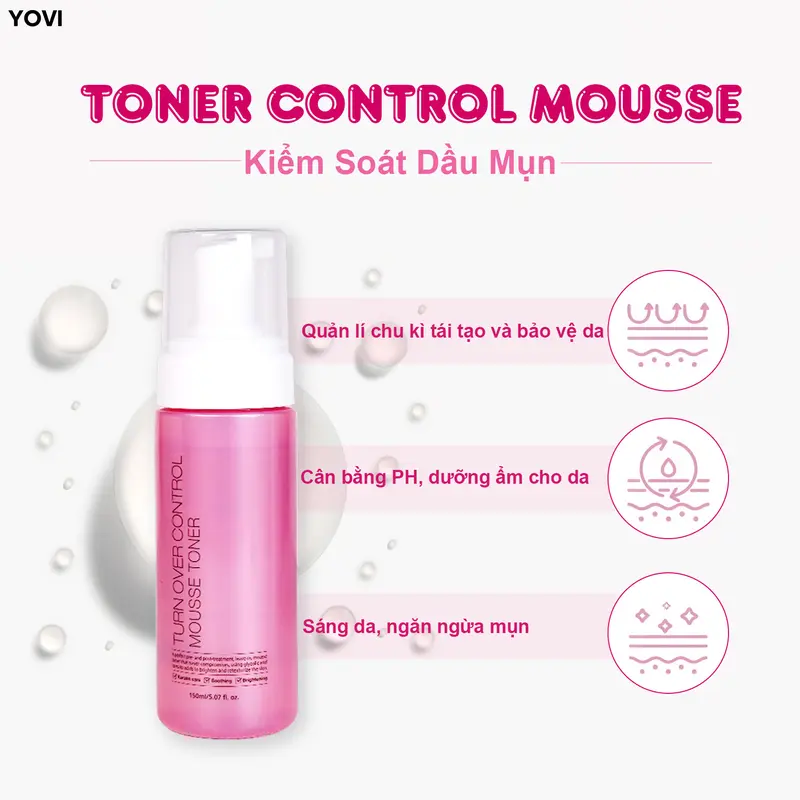 Toner Control Mousse làm sáng da, mờ nám thâm mụn, thu nhỏ lỗ chân lông 0