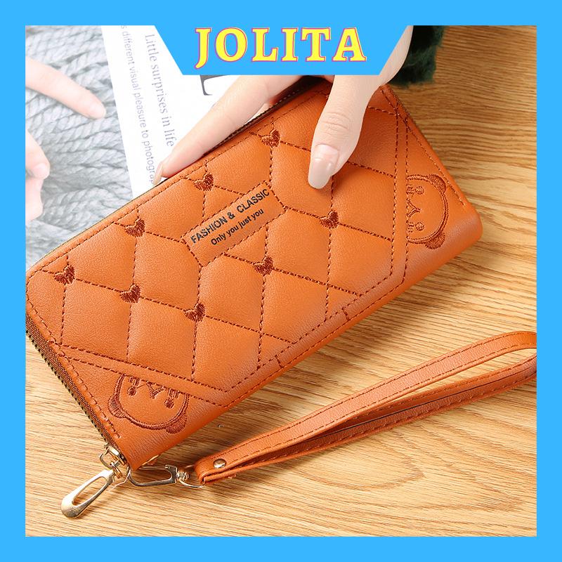 Ví nữ cầm tay dáng dài đựng tiền điện thoại nhiều ngăn thời trang Hàn Quốc dễ thương cao cấp giá rẻ JOLITA VDCT06