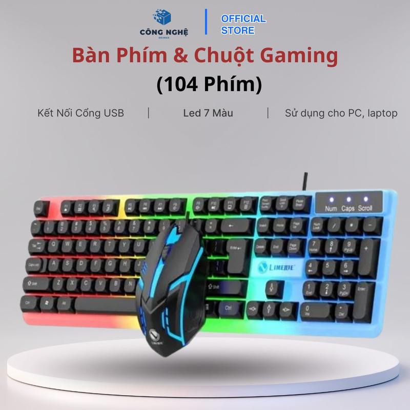 [Combo] Bàn Phím & Chuột Gaming GTX350 LED RGB | Cảm Giác Cơ Học, 104 Phím Hình Cầu, Kết Nối USB Siêu Nhạy, Sử Dụng Tốt PC Và Laptop - Bảo Hành 12 Tháng