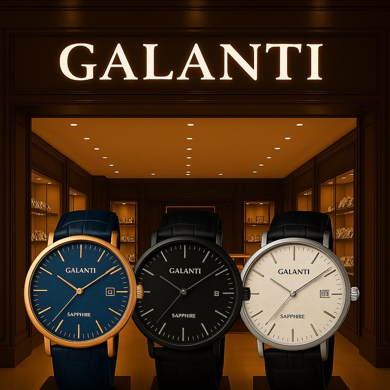 Đồng Hồ Nam GALANTI Thiên Thạch ,Máy Miyota Nhật Bản,Mặt Kính Sapphire Nguyên Khối, Mặt size 40mm, Bảo Hành Chính Hãng 5 năm Watch Đeo Tay