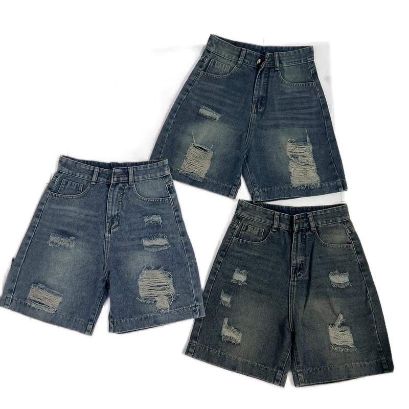   NG01   Có Bigsize S-M-L-XL-2XL  Quần ngố Jeans cho Nữ  Short Jeans Quần soóc  Rách Màu Xanh Có Túi Không Có Tua Rua - Mã NG001 Women Pants táo đo bigsize bò quan ong rong  dáng lửng đến gối long  shorts quansooc capcao áo tết quandui sooc jean 