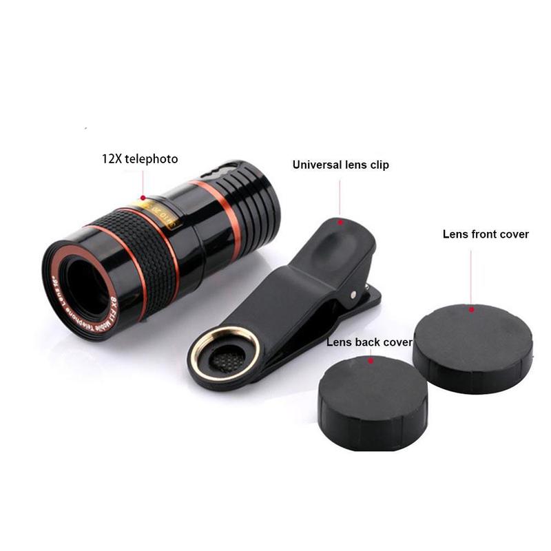 Product Introduction of Mini Telephoto Phone Lens 8X/12X Optical Zoom Suitable for Most Types of Mobile Phones for Travel Watching Games Photography 7