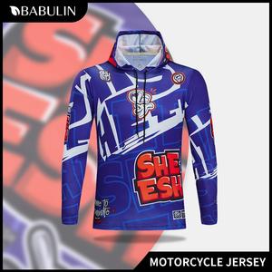 BABULIN Motor shirt long sleeve for men rider Cycling bike Motorcycle hoodies jersey bikers