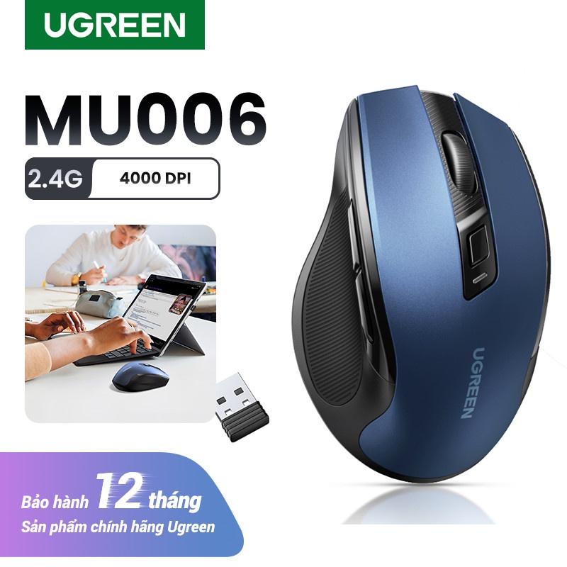 Chuột Không Dây Ugreen MU006, 6 nút im lặng 5 Cấp Độ 4000DPI 2.4G | Bảo hành 18 Tháng đổi mới