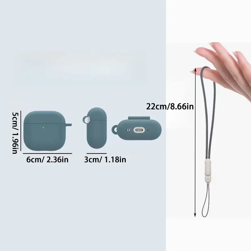 Silicone Earphone Protective Case with Lanyard, 1 Count Anti-drop Earphone Protective Cover, Earphone Accessories Compatible with AirPods 4 1