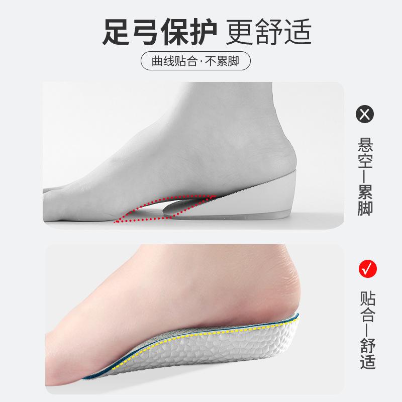 Miếng Lót Hỗ Trợ Vòm Chân Chất Liệu Eva, Tăng Chiều Cao, Kiểu Bỏng Ngô, Dành Cho Nam Và Nữ, Hình Dạng Bám Bó, Bảy Miếng Lót Nửa, Đệm Tăng Chiều Cao, Thích Hợp Cho Giày Martin, Không Làm Đau Chân 3