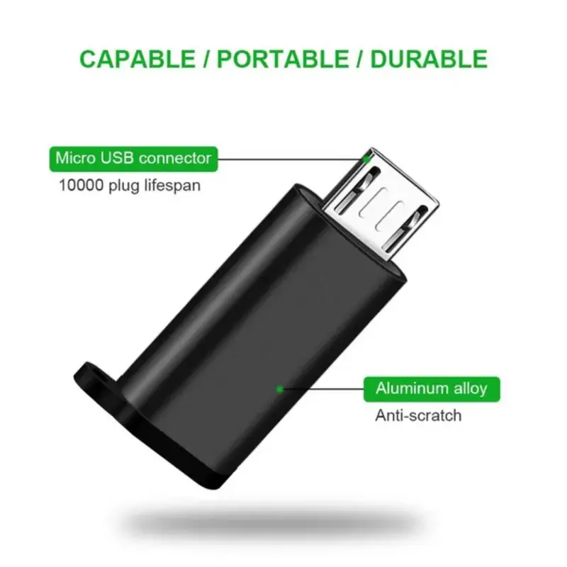 Bộ Chuyển Đổi loại C sang Micro USB, Đầu nối chuyển đổi loại C Nữ sang Micro USB Đực, Hỗ trợ sạc và đồng bộ hóa dữ liệu, Tương thích với điện thoại Android và thiết bị Micro USB Phụ Kiện 2