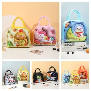 KS Tas Bekal Anak Karakter Hewan 3D Gemoy Lunch Bag Cooler Bag Makanan Tempat Bekal Anak Tempat Penyimpanan Makanan Tas Lunch Box