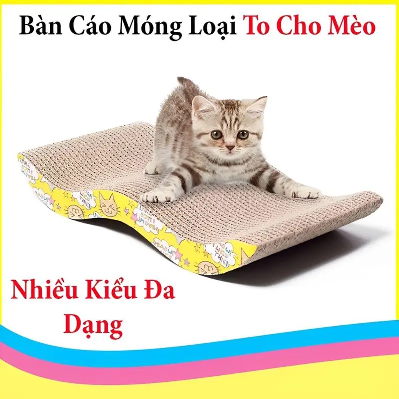 Bàn cào mónġ cho mèo kèm 1 túi cat nip - trụ cào mài mónġ cho mèo 1