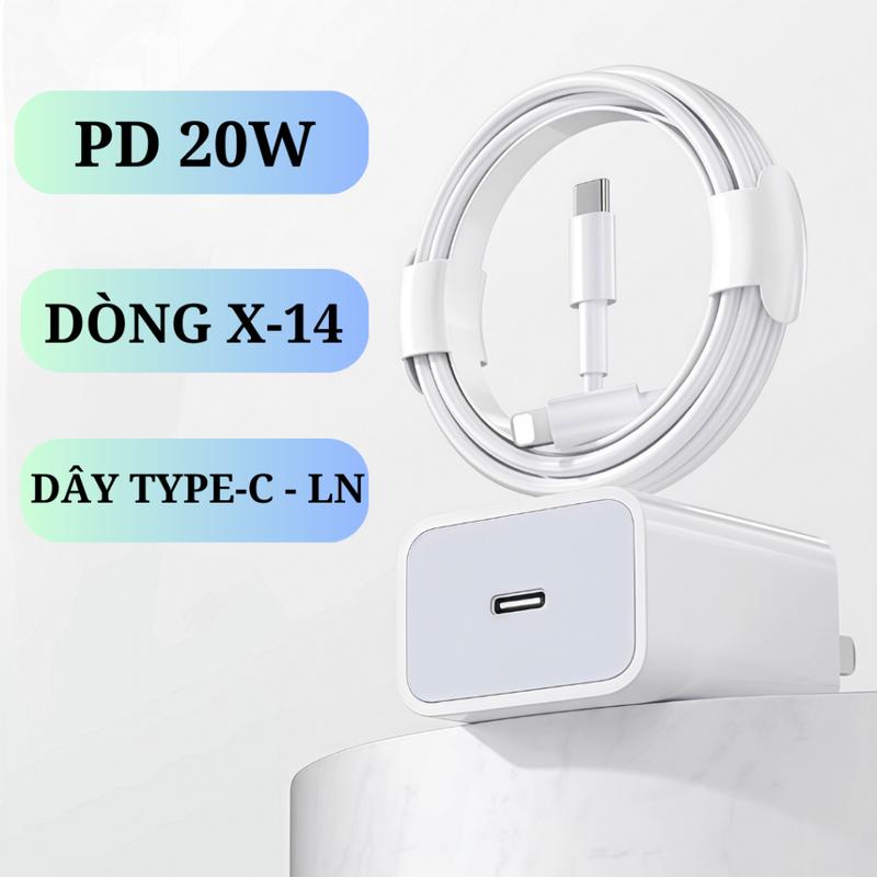 Bộ sạc nhanh Type-C, 20W, với bóng đèn và dây, Tương thích với X, 11, 12, 13, 14 Phone 4