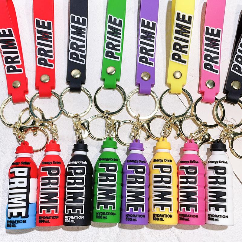 Product Introduction of Creative Simulation Energy Beverage Bottle Keychain Cute Three-Dimensional Prime Wine Bottle Key Chain Cars and Bags Hanging Ornament 3