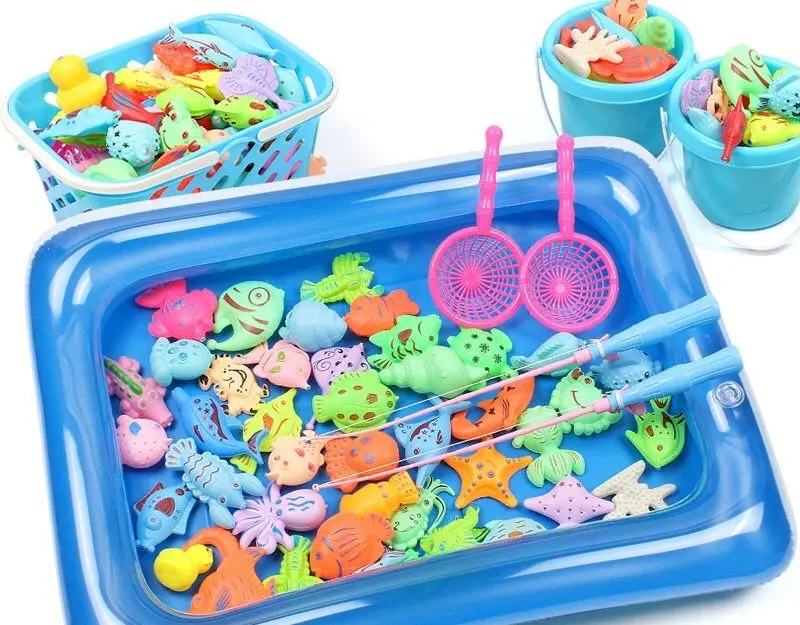 52 SET Mainan Anak Pancing Ikan Magnet / Mainan Pancing Ikan Anak PREMIUM