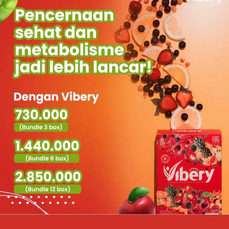 Vibery no sugar tropical tinggi serat drink 0