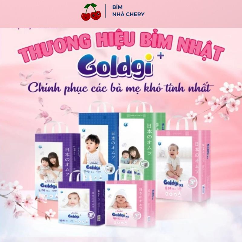 Bỉm tã dán quần GOLDGI ECO X5 cao cấp Nhật  đủ size Nb92/S84/M66/M54/L56/L48/XL46/XL44/XXL34