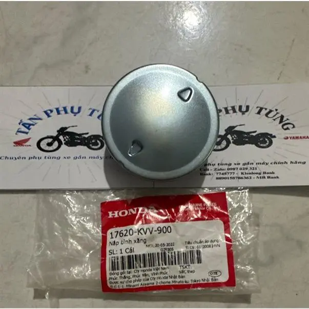 Nắp đậy bình Xăng W Anpha . Fu neo , Fu x , RS 100. ... các dòng xe số Honda sử dụng chung có cao su -1 cái 17620KVV900