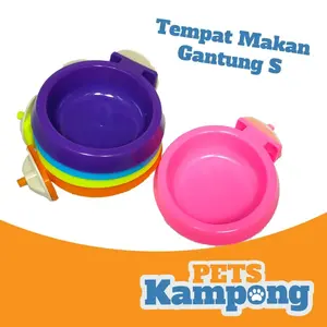 Tempat makan kucing kelinci / Easy pet dish S