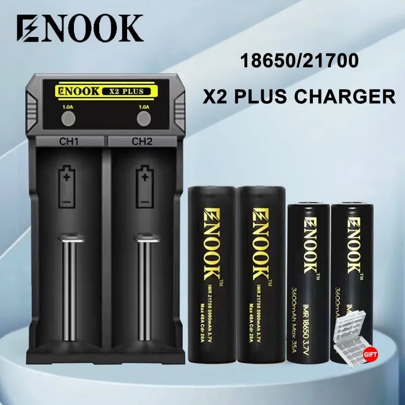Enook Battery 18650/21700 Rechargeable Battery 3.7v Lithium Battery ...