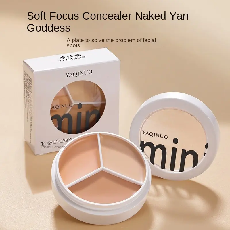 High Coverage Concealer Trio to Hide Dark Spots Pimples Scars Flawless Makeup Smooth Foundation