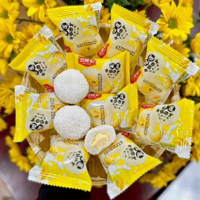 1kg Bánh Mochi Kem Lạnh Có 13 Vị: Đậu Nành, Bơ, Xoài, Đào, Khoai Môn, Sầu Riêng, Socola, Chuối, Cam, , Việt Quất, Chanh Dây [NGÀY IN TRÊN BÁNH LÀ NGÀY SẢN XUẤT-HSD: 120 NGÀY] Food Ăn Vặt Thức Ăn Cake live 1