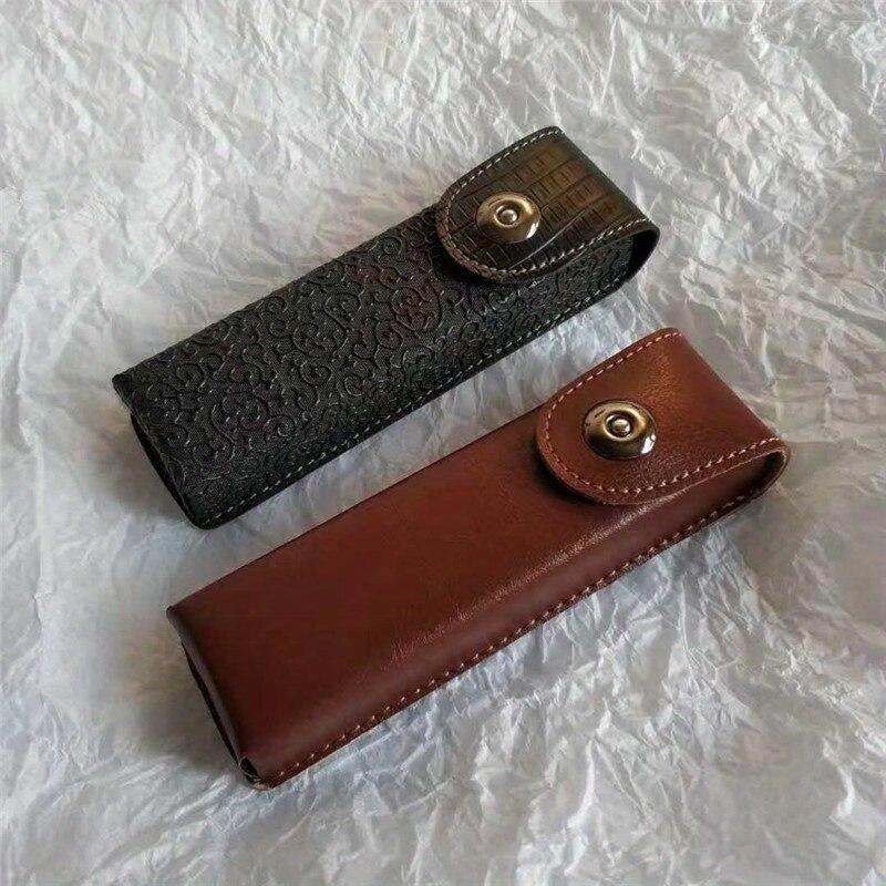 Product Introduction of Hộp đựng Kính Viễn Thị, da cổ điển, dành cho nam và nữ, hộp kính da Thanh Lịch, thích hợp cho kính hẹp hơn Voi Hoa 18