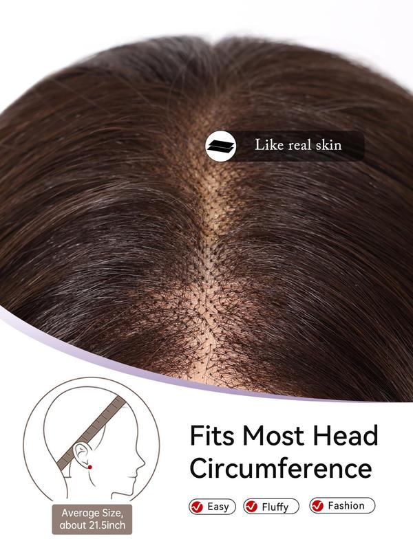 24 Inch Long Wigs for Women, Gorgeous Fluffy Wigs without Bangs, Synthetic Lace Front Wigs for Party, Daily Use 5