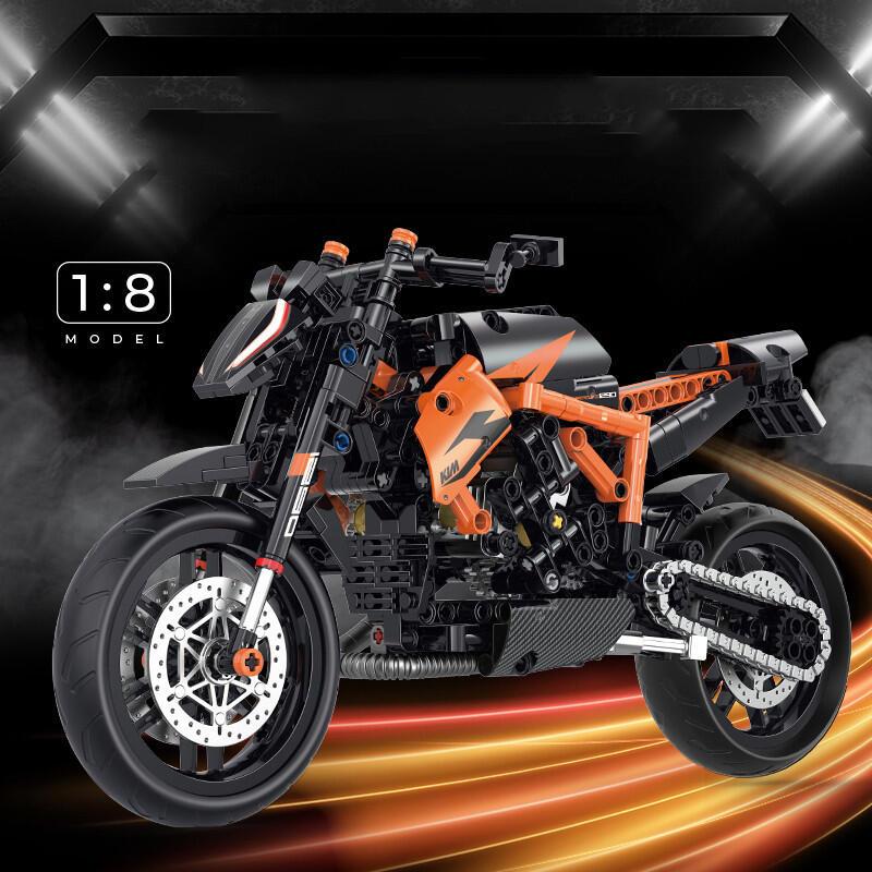 Product Introduction of 2024 Speed Champions Modern High Tech Technic Moto Dirt Bike Racing Motorcycles Model Building Blocks Sets Brick Kids 4