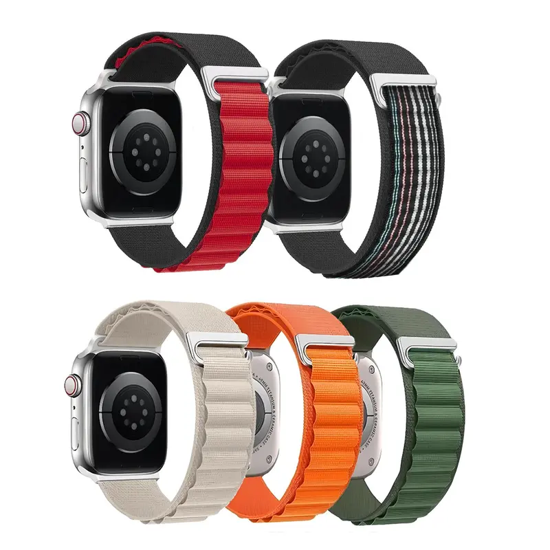 Nylon Watch Band (Band Only), Breathable & Durable Watch Band for iWatch 10 9 8 7 6 5 4 3 2 1 SE Ultra, Smart Watch Accessories 0
