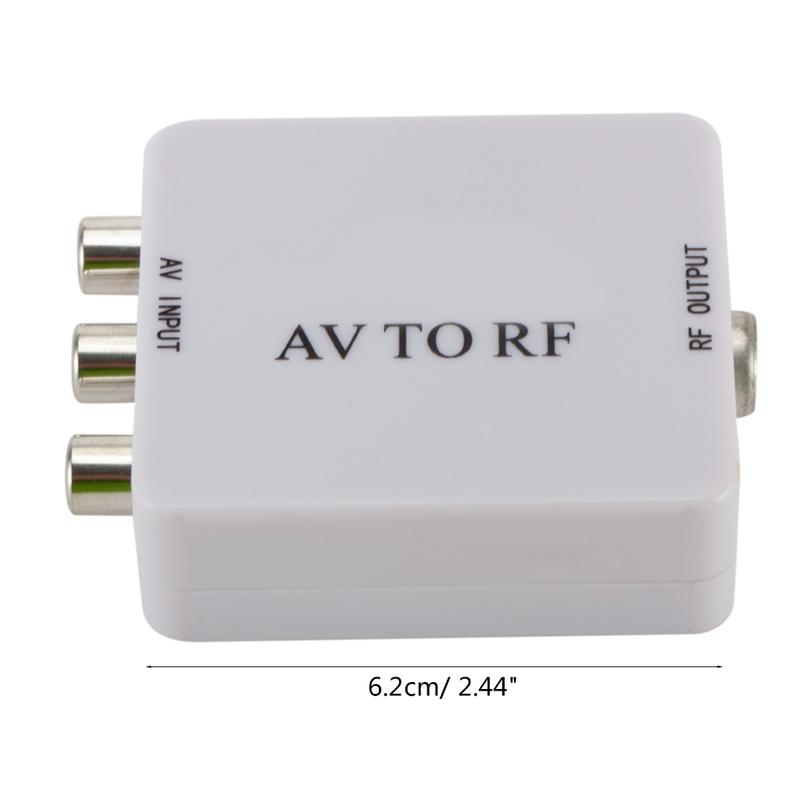 AV To RF Video Converter Adapter Box Support RF 67.25/61.25MHz TV Switcher RCA CVSB to RF Adapter Converter 4
