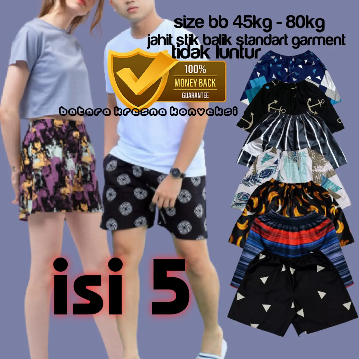 GROSIR 5PCS CELANA KOLOR DISTRO GARANSI 1TH BATARA KRESNA