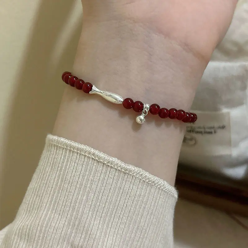 Red agate bracelet, light luxury artistic retro temperament, versatile bracelet