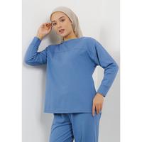 Gambar MFMW Wihelmina Atasan Blouse Steel Blue - XL dari MFMW Shop Kota Bandung 1 Tokopedia