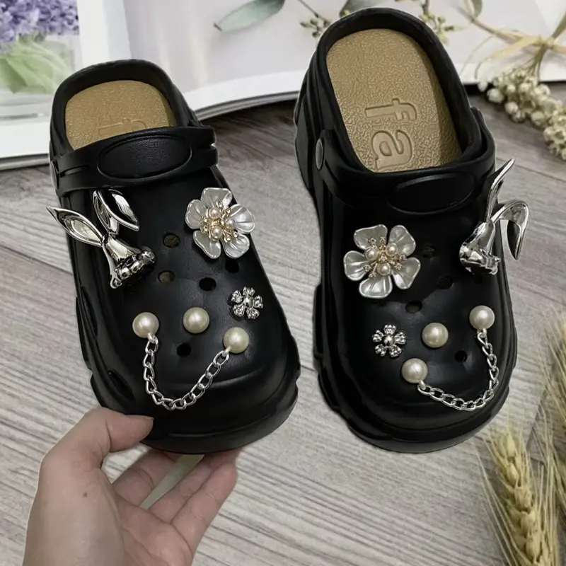Dép sục nữ cross đế cao 7cm , sục nữ đế cao 7 phân, tặng kèm charm sticker ngẫu nhiên 3