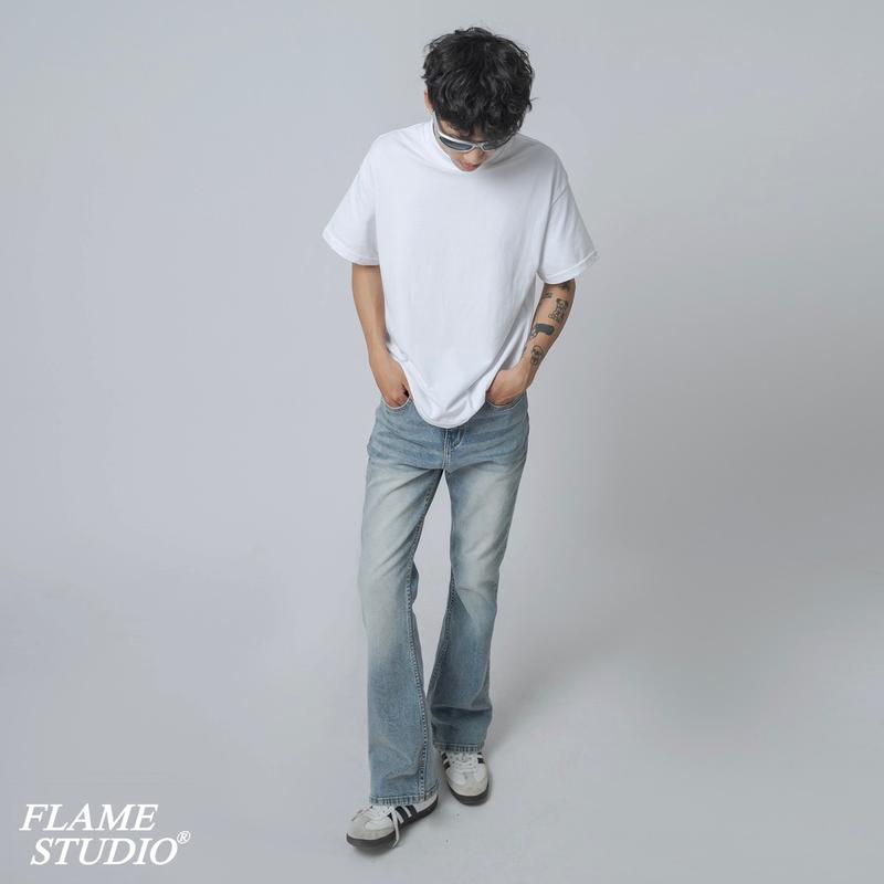 Flare Denim In Light Blue - Quần Jeans Nam Ống Loe Màu Light Blue Menswear quần jeans
