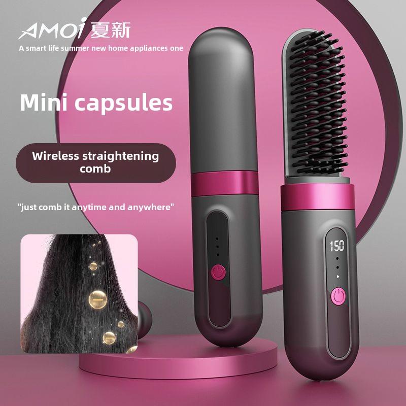 Product Introduction of Xia Xin Hair Straightener Brush Wireless Charging Hair Comb Negative Ion Straightener Portable Electric Comb 0