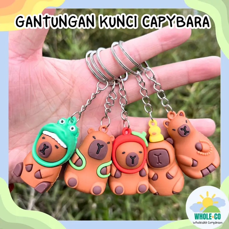 Gantungan Kunci Capybara Premium Hewan Kapibara Aktivitas Boba Mandi Lucu Unik Imut Termurah Grosir Cod 7